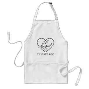 Just Married 25 Years Ago III Standard Apron