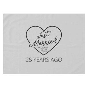 Just Married 25 Years Ago III Tablecloth