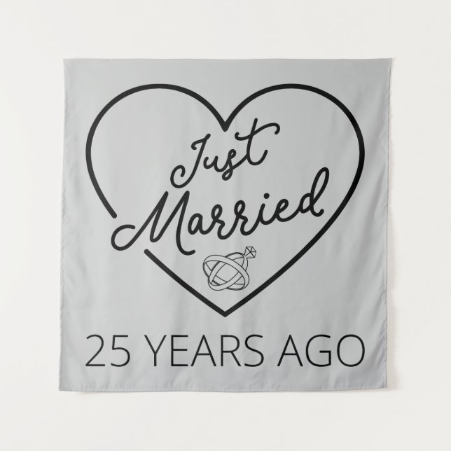 Just Married 25 Years Ago III Tapestry (Front)