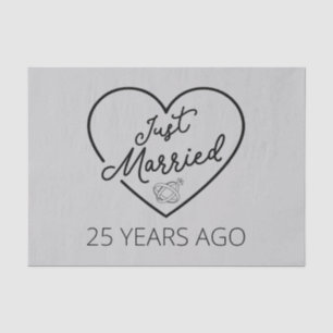 Just Married 25 Years Ago III Tissue Paper