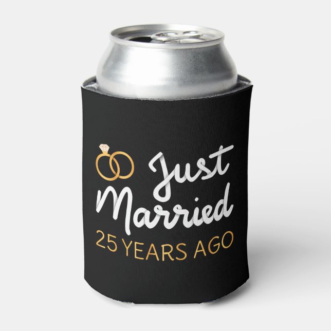 Just Married 25 Years Ago IV Can Cooler (Can Front)