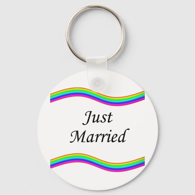Just Married 2 Key Ring (Front)