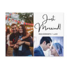 Just Married 2 Photo Collage Wedding
