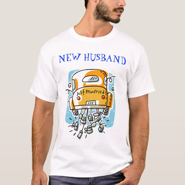 Just Married (2A), NEW HUSBAND T-Shirt (Front)