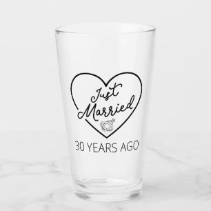 Just Married 30 Years Ago III Glass