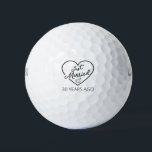 Just Married 30 Years Ago III Golf Balls<br><div class="desc">Cute design, perfect for anyone who's been married for 30 years and to a wedding vow renewal ceremony. It makes a great matching outfit for couples! 'Just Married 30 Years Ago' quote for a couple who got married 30 years ago or a couple renewing wedding vows on their wedding anniversary....</div>