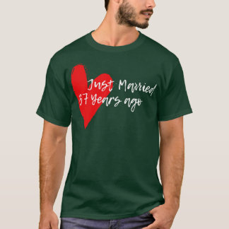 Just Married 37 Years Ago Wife Hus Anniversary Gif T-Shirt