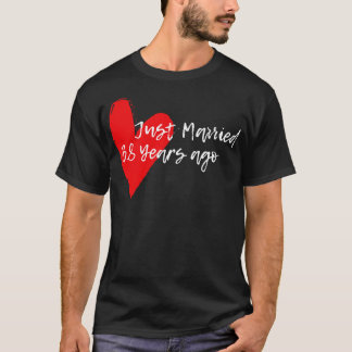 Just Married 38 Years Ago Wife Hus Anniversary Gif T-Shirt