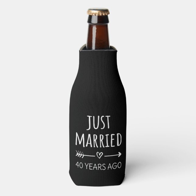  Just Married 40 Years Ago I Bottle Cooler (Bottle Front)