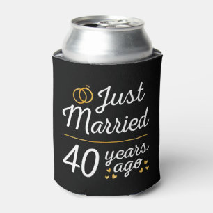 Just Married 40 Years Ago II Can Cooler