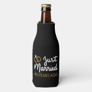 Just Married 40 Years Ago IV Bottle Cooler