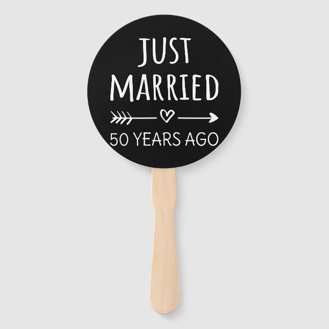 Just Married 50 Years Ago I Hand Fan (Front)