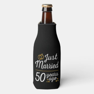 Just Married 50 Years Ago II Bottle Cooler