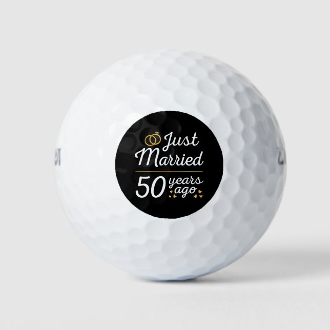 Just Married 50 Years Ago II Golf Balls (Front)