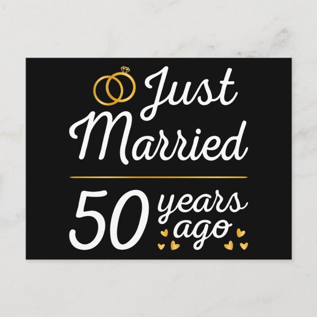 Just Married 50 Years Ago II Postcard (Front)