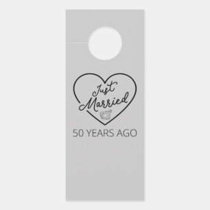 Just Married 50 Years Ago III Door Hanger