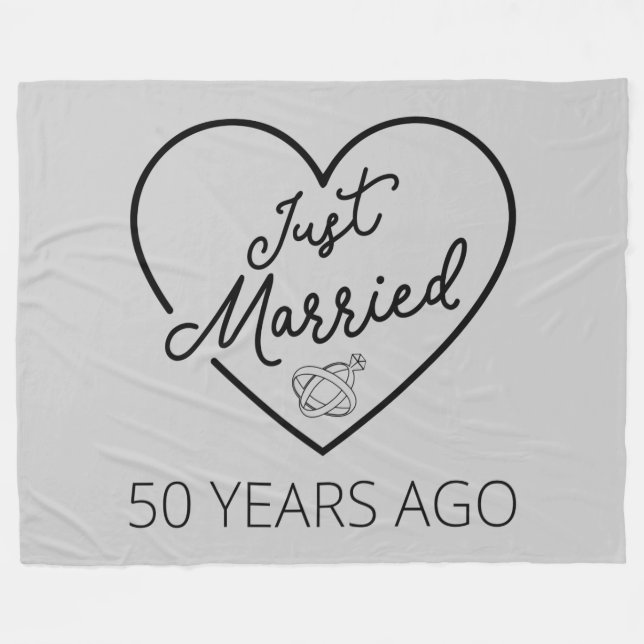 Just Married 50 Years Ago III Fleece Blanket (Front (Horizontal))