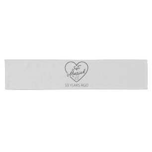 Just Married 50 Years Ago III Short Table Runner