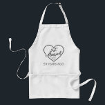 Just Married 50 Years Ago III Standard Apron<br><div class="desc">Cute design, perfect for anyone who's been married for 50 years and to a wedding vow renewal ceremony. It makes a great matching outfit for couples! 'Just Married 50 Years Ago' quote for a couple who got married 50 years ago or a couple renewing wedding vows on their golden anniversary....</div>