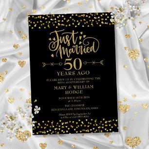 Just Married 50th Wedding Anniversary Invitation