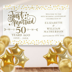 Just Married 50th Wedding Anniversary Welcome Sign