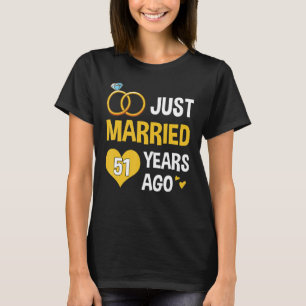 Just Married 51 Years Since 1972 51st Wedding Anni T-Shirt