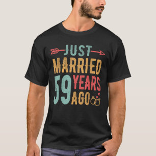 Just Married 59 Years Ago 59th Wedding Anniversary T-Shirt