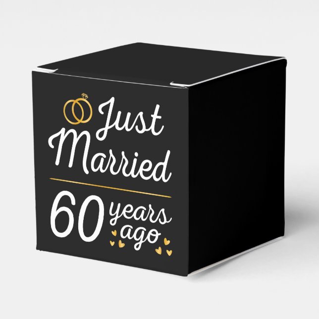 Just Married 60 Years Ago II Favour Box (Front Side)