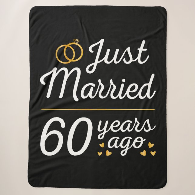 Just Married 60 Years Ago II Sherpa Blanket (Front)