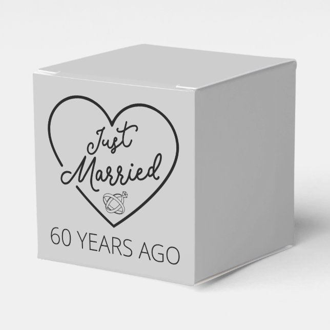 Just Married 60 Years Ago III Favour Box (Front Side)