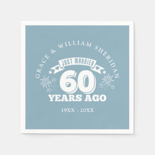Just Married 60th Wedding Anniversary Napkin