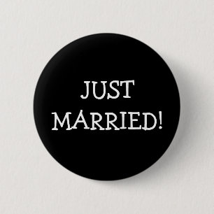Just Married 6 Cm Round Badge