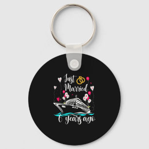 Just Married 6 Years Ago 6th Anniversary Cruise Tr Key Ring