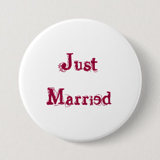 Just Married 7.5 Cm Round Badge