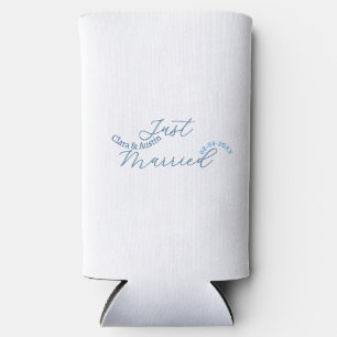Just Married add couple name date year wedding sim Seltzer Can Cooler