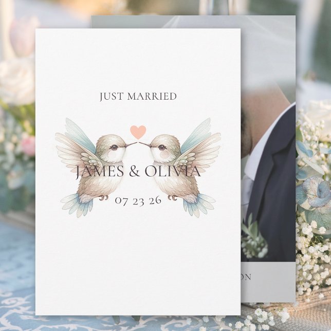 Just Married Add Photo Wedding Announcement  (Creator Uploaded)