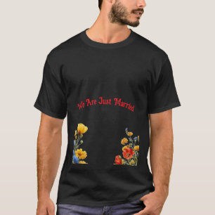 Just Married Aesthetic Sticker – Wedding Vibes T-Shirt