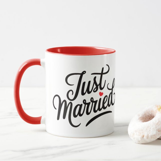 Just Married Bridal Mug (With Donut)