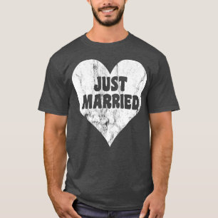 Just Married Bride and Groom Cute Wedding T s T-Shirt