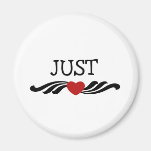 Just Married Bride and Groom Magnet