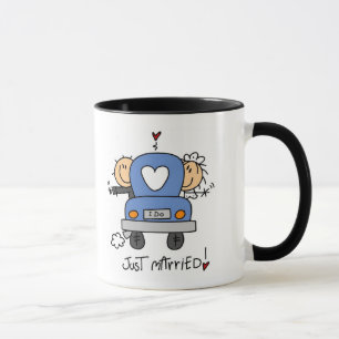 Just Married Bride and Groom T-shirts and Gifts Mug