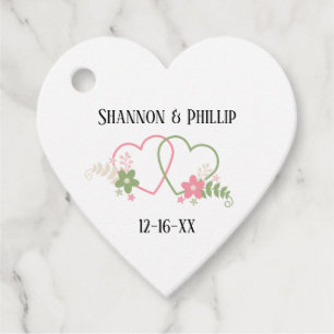 Just Married Bride & Groom Names Wedding Date Favour Tags