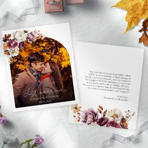 just married Budget Wedding Photo Announcement