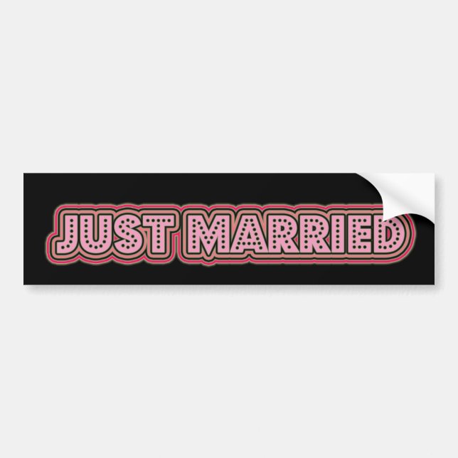 Just Married Bumper Sticker (Front)