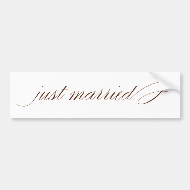 Just Married Bumper Sticker (Front)