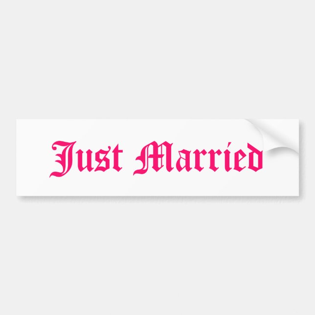 Just Married Bumper Sticker (Front)