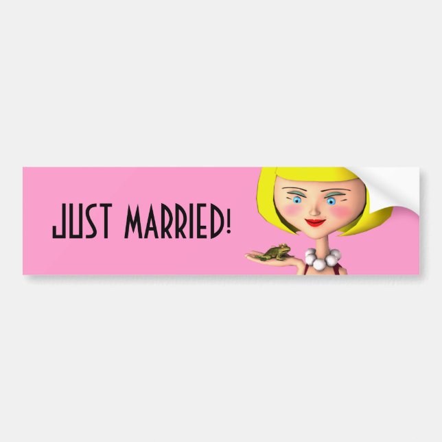 Just Married! Bumper Sticker (Front)