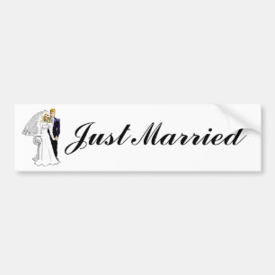 Just Married Bumper Sticker