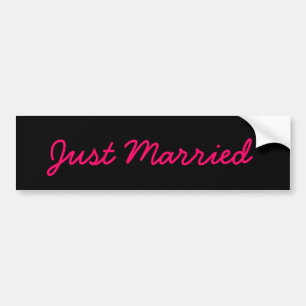 Just Married Bumper Sticker