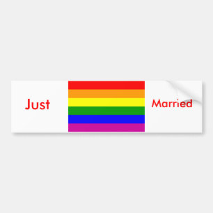 Just Married Bumper Sticker